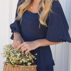 Brand new Navy MIDI dress. Size Small, never worn